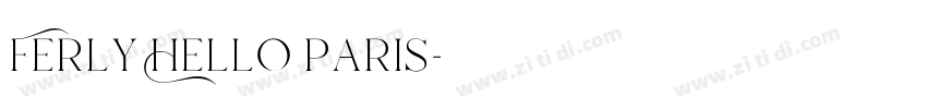 Ferly Hello paris字体转换